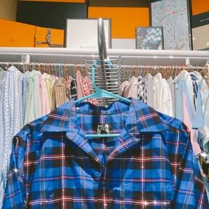 Jos. a bank long sleeve plaid shirt